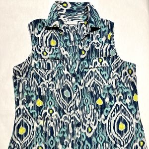 Medium, New York & Company, Sleeveless, Button-down Blouse